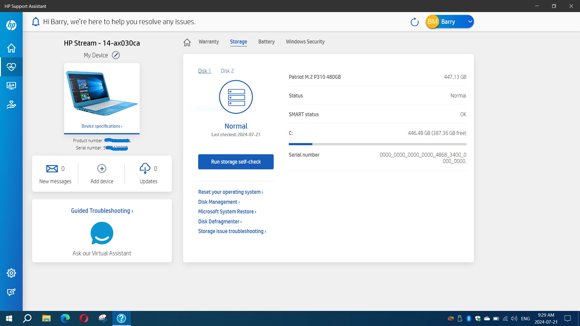 Updating Windows 10 OS on an HP Stream with 32 GB eMMC memor... - HP ...