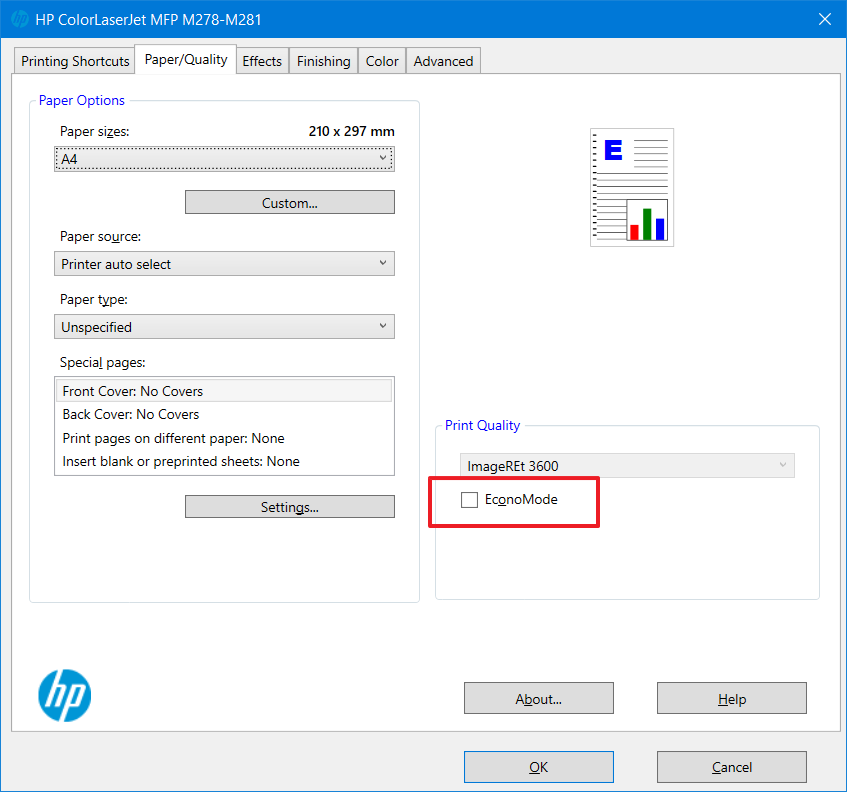 HP Color LaserJet Pro MFP M283fdw won't print in draft mode - HP ...