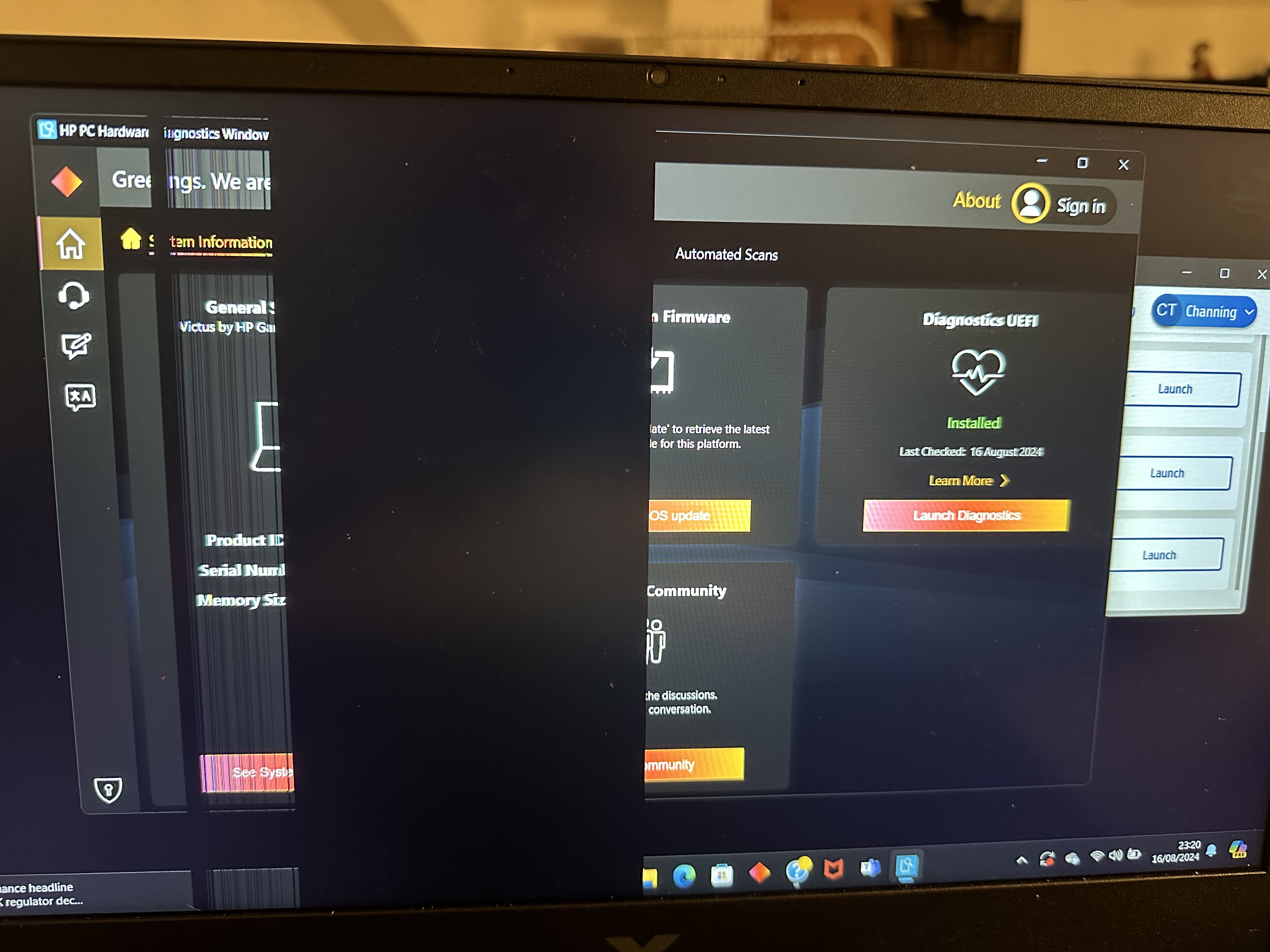 Black block and horizontal lines on screen? - HP Support Community ...