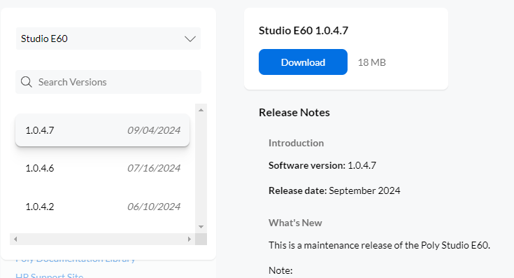 [Software] Poly Studio E60 v1.0.4.7 was released - HP Support Community ...