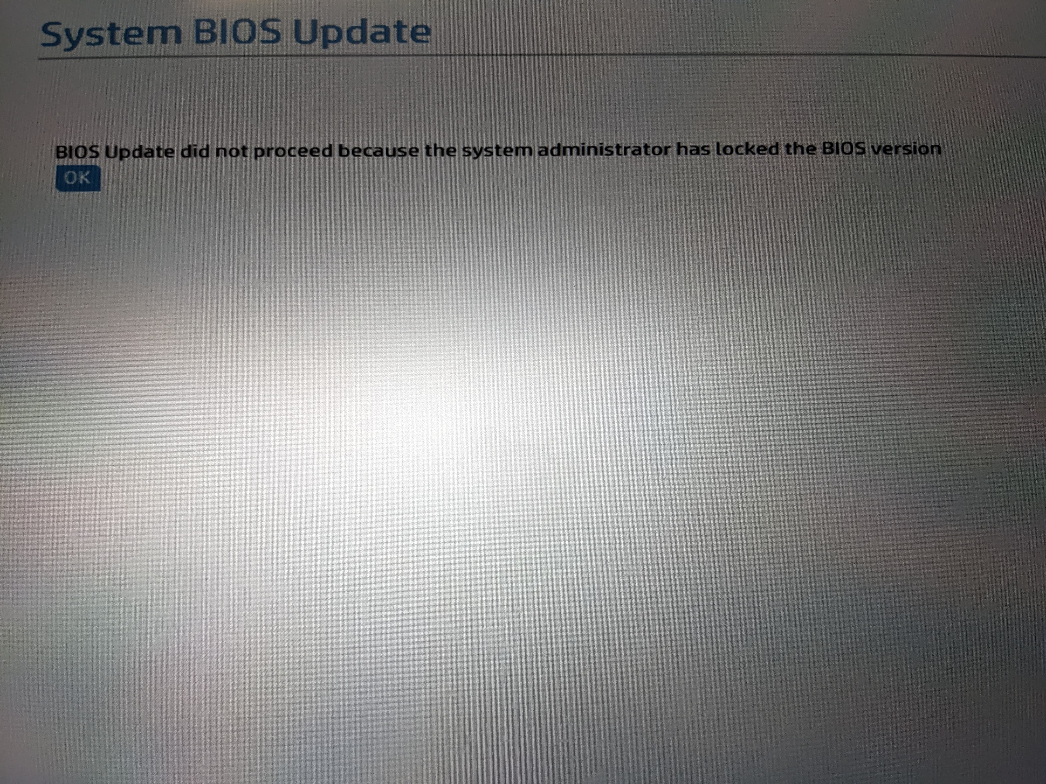 Can't downgrade BIOS version - HP Support Community - 9174009