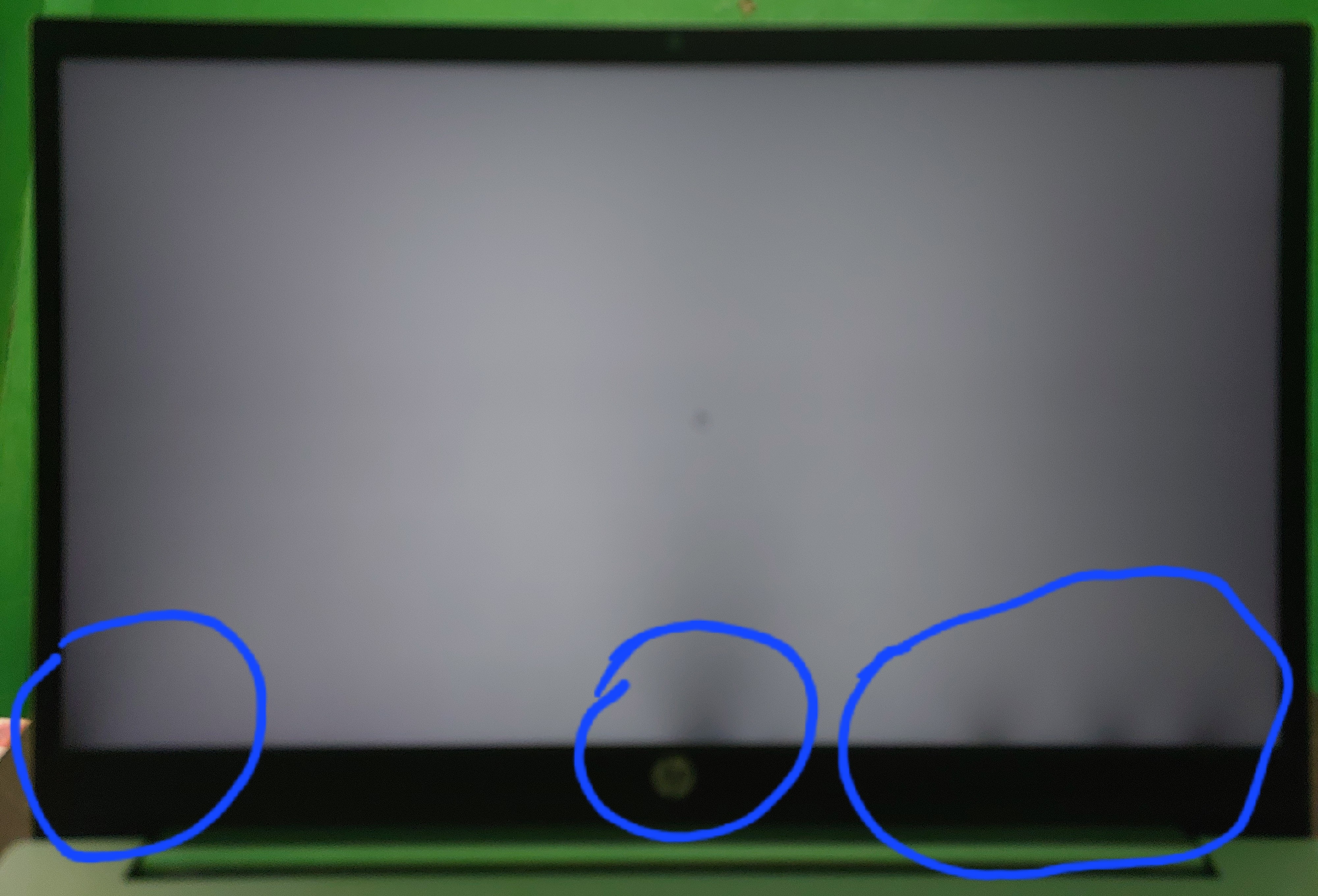 Solved: Bottom screen dark spots on low brightness. - HP Support ...