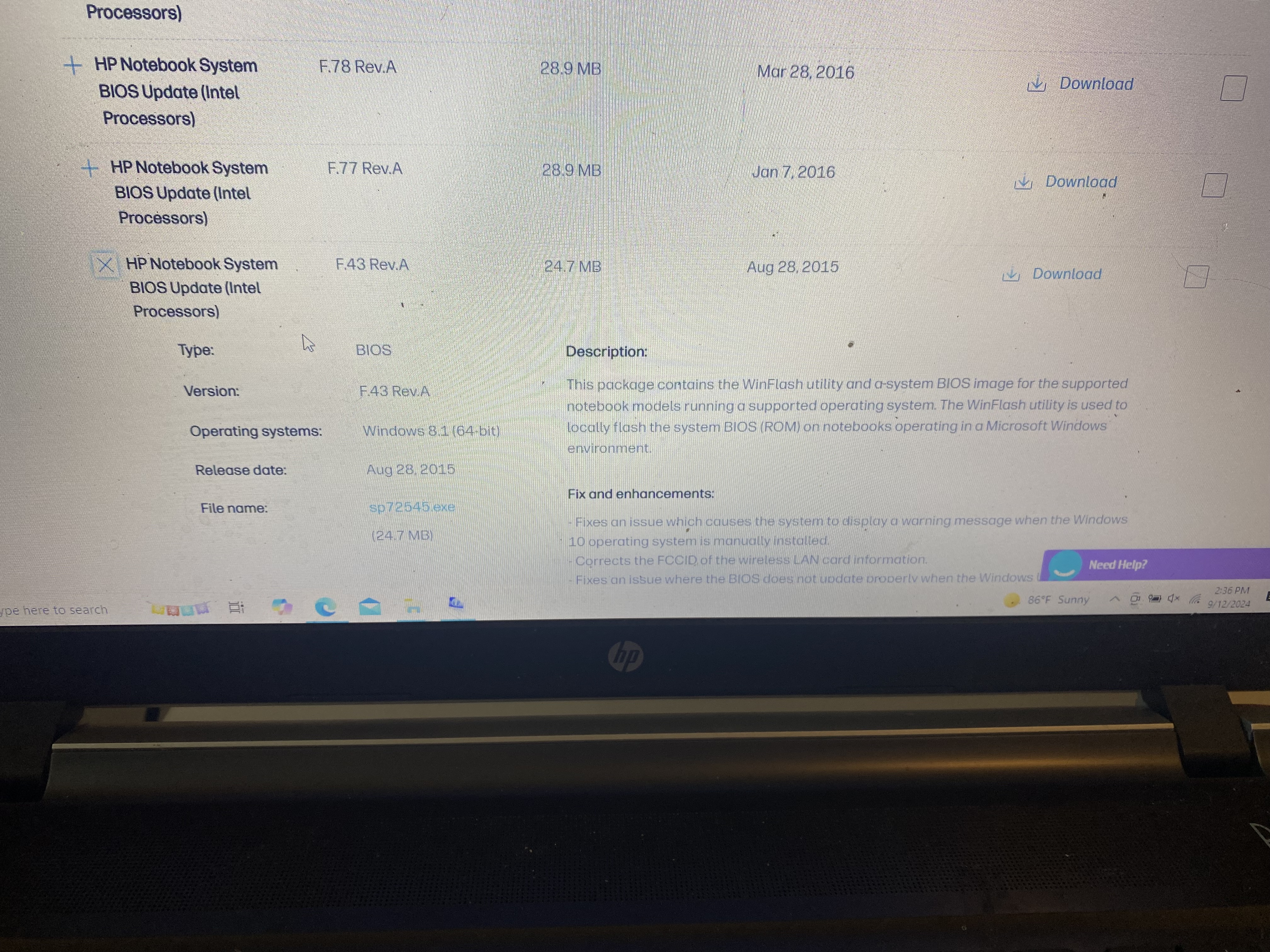 BIOS update question! - HP Support Community - 9183435