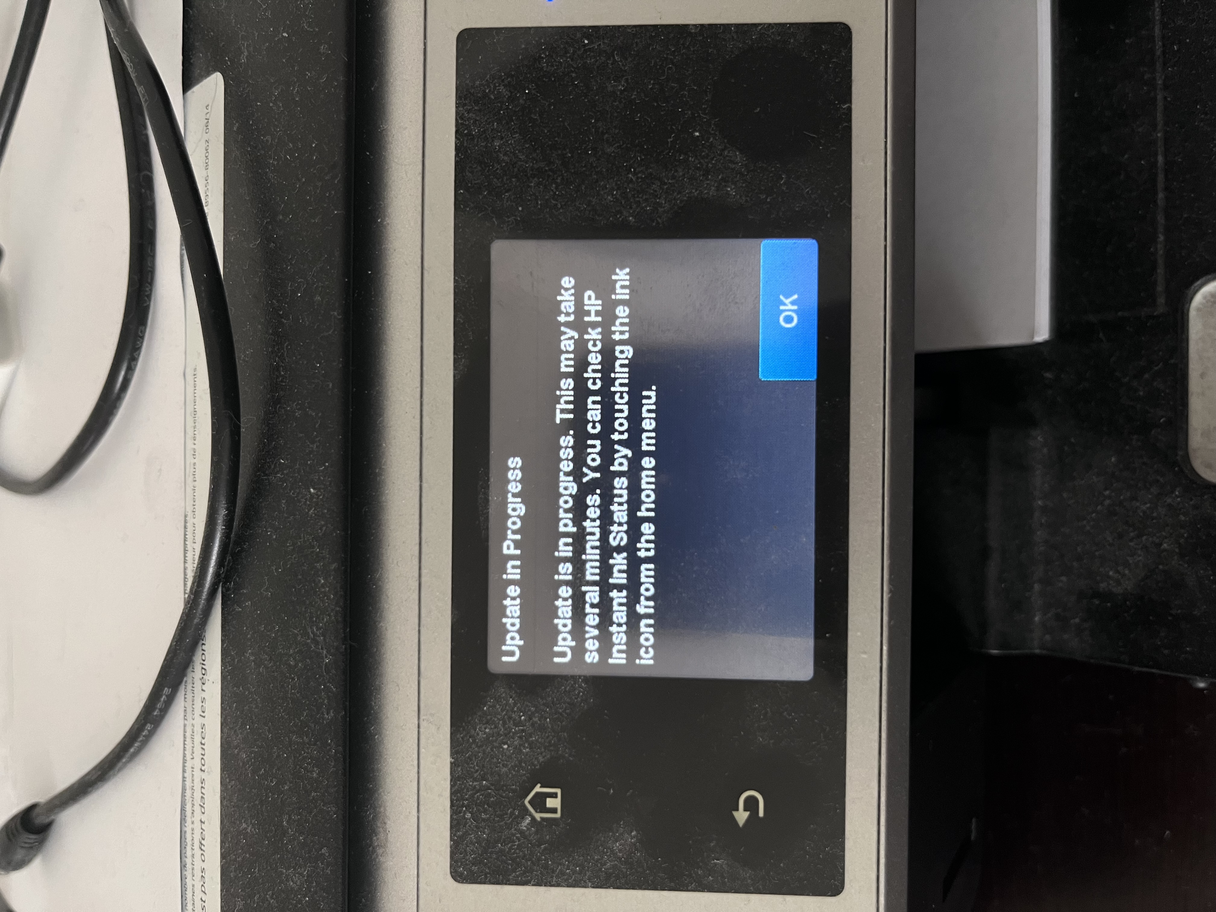 instant ink status cannot print press ok to connect printer ... - HP ...