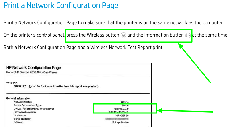 find the ip address for my printer - HP Support Community - 9204144