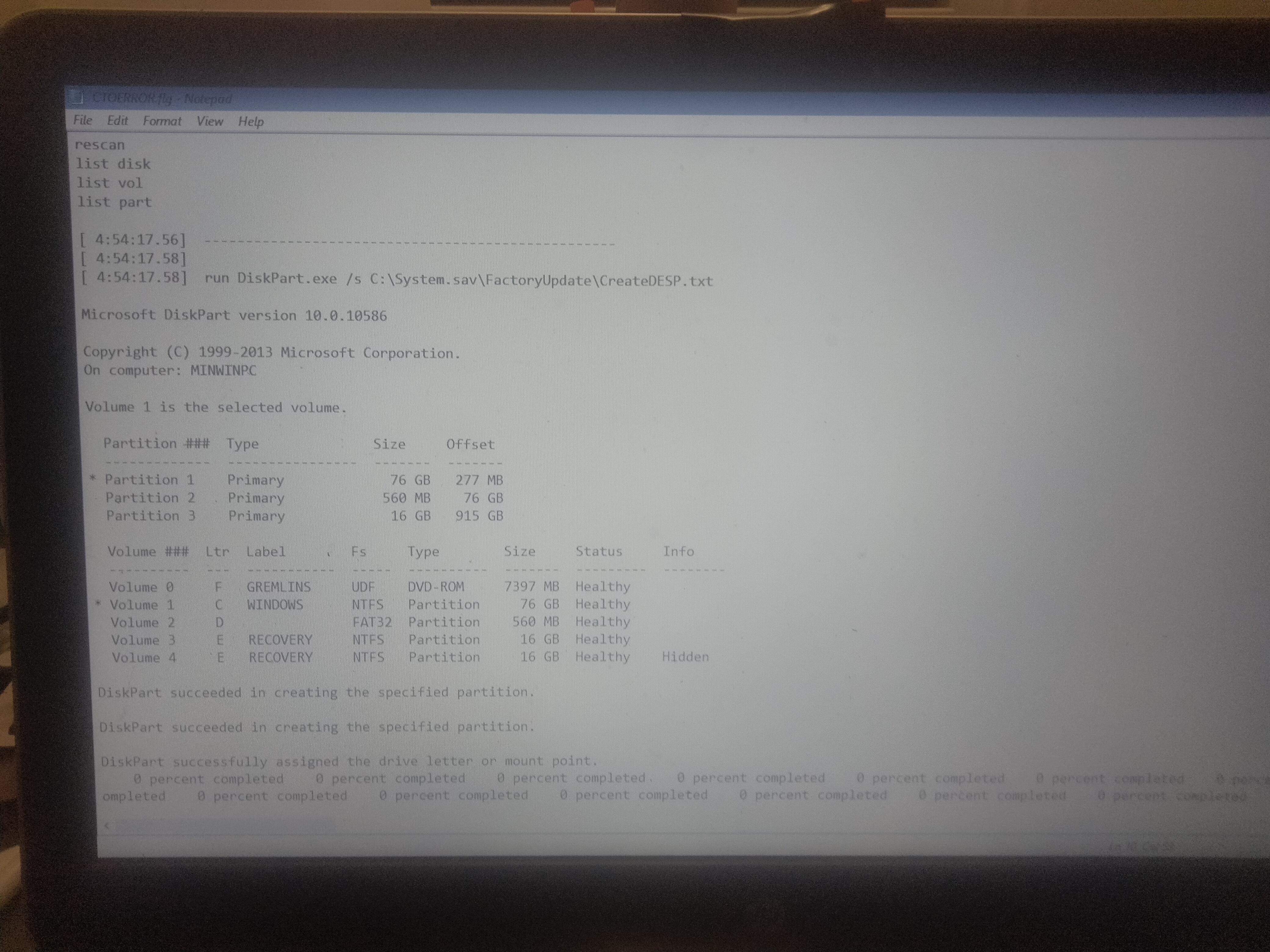 I'm stuck in Restoration Incomplete - HP Support Community - 9204761