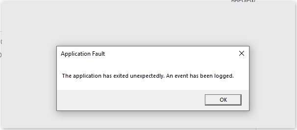 The Application has Exited unexpectedely. - HP Support Community - 9218487