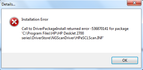 Cannot install printer drivers - HP Support Community - 9219399