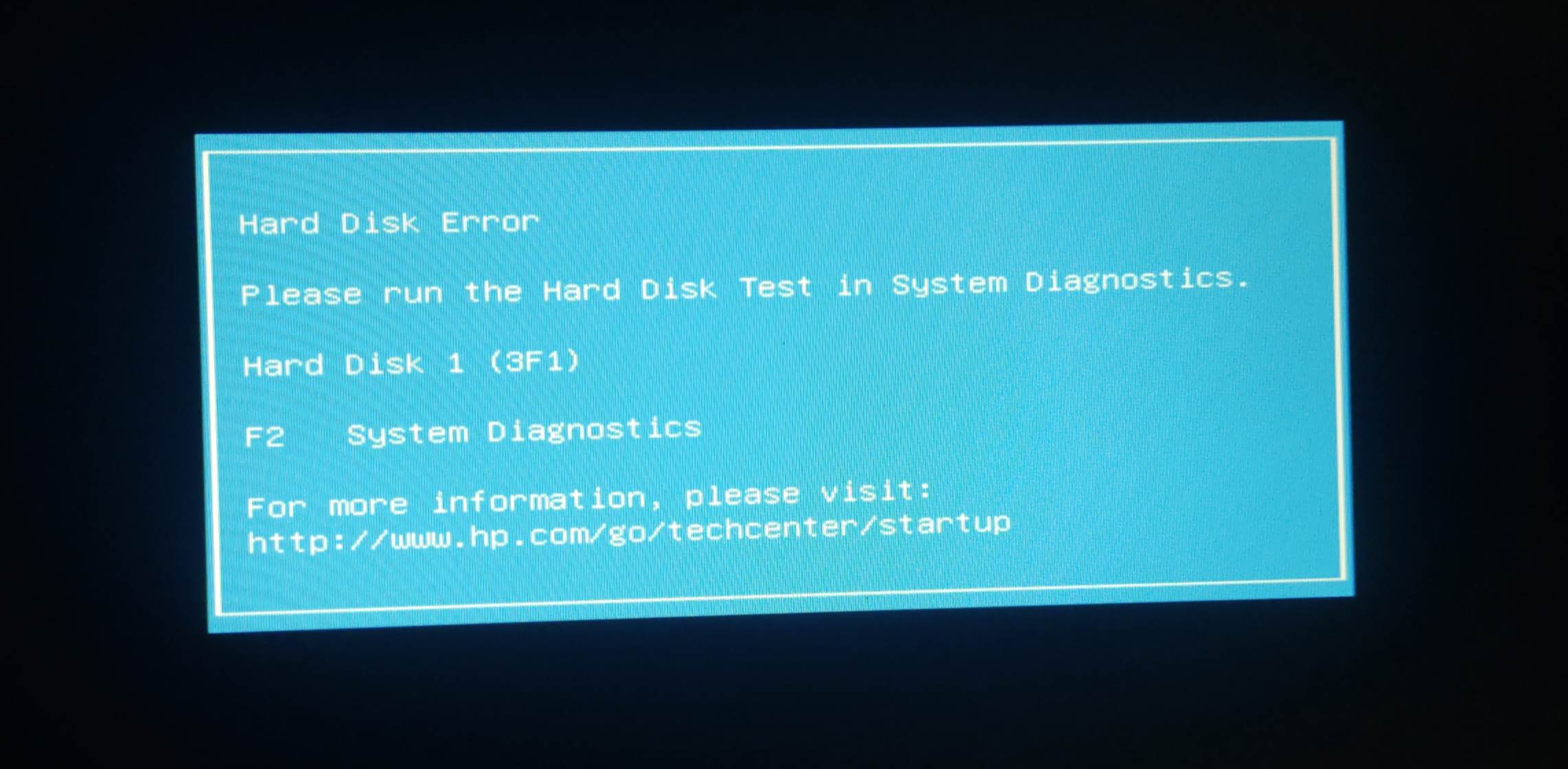 Getting Hard disk error - HP Support Community - 9239501