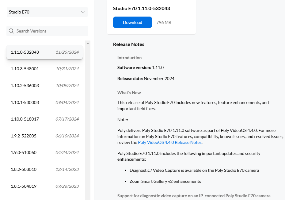 [Software] Poly Studio E70 1.11.0 was released - HP Support Community ...