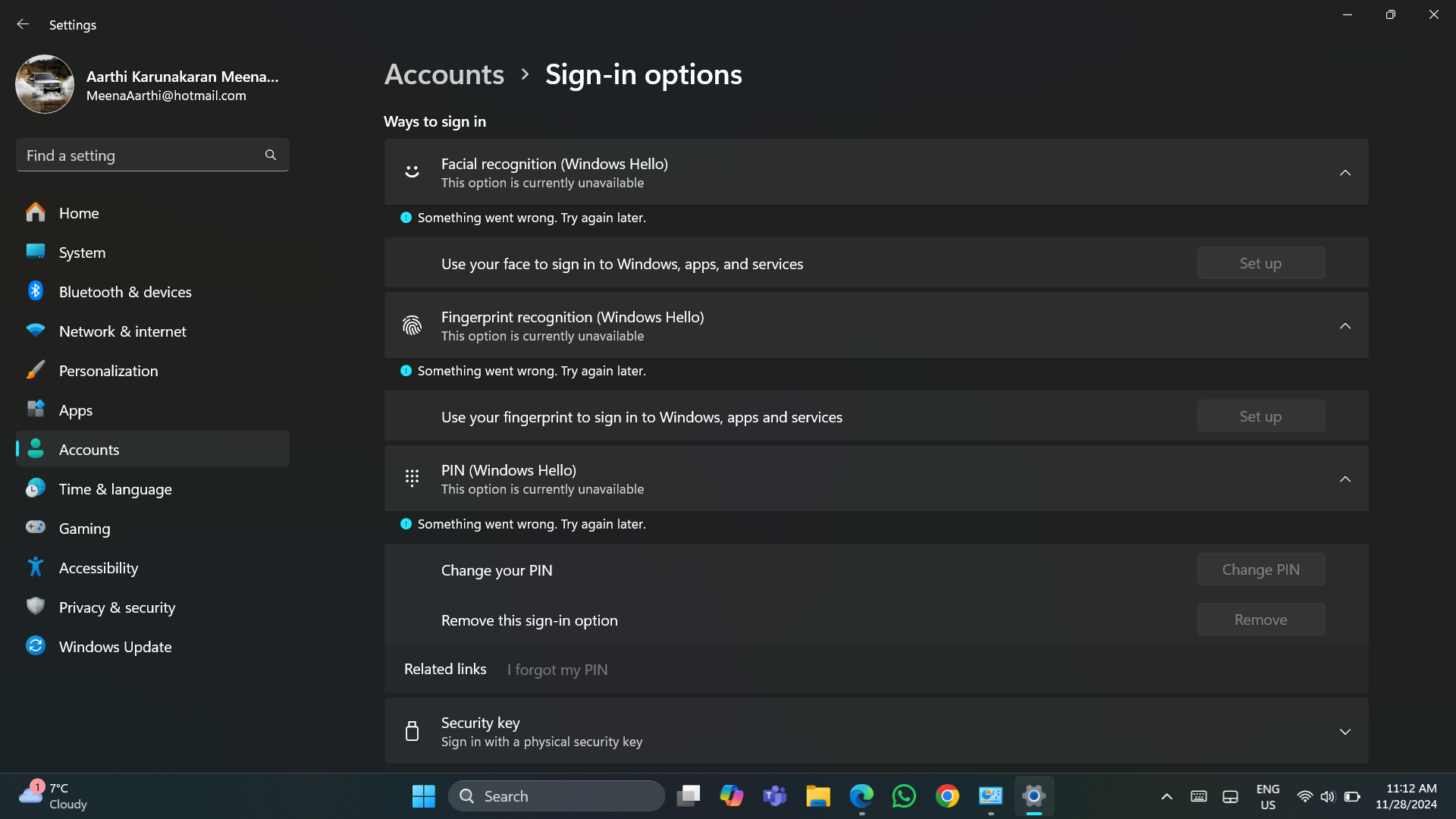 Why all my windows hello sign in options are unavailable? I ... - HP ...