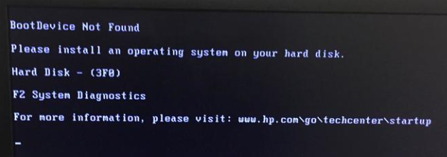 Boot Device Not Found - SSD Not Detected - Error 3F0 - HP Support ...