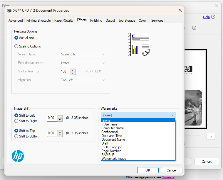 Watermark support - HP Support Community - 9276559