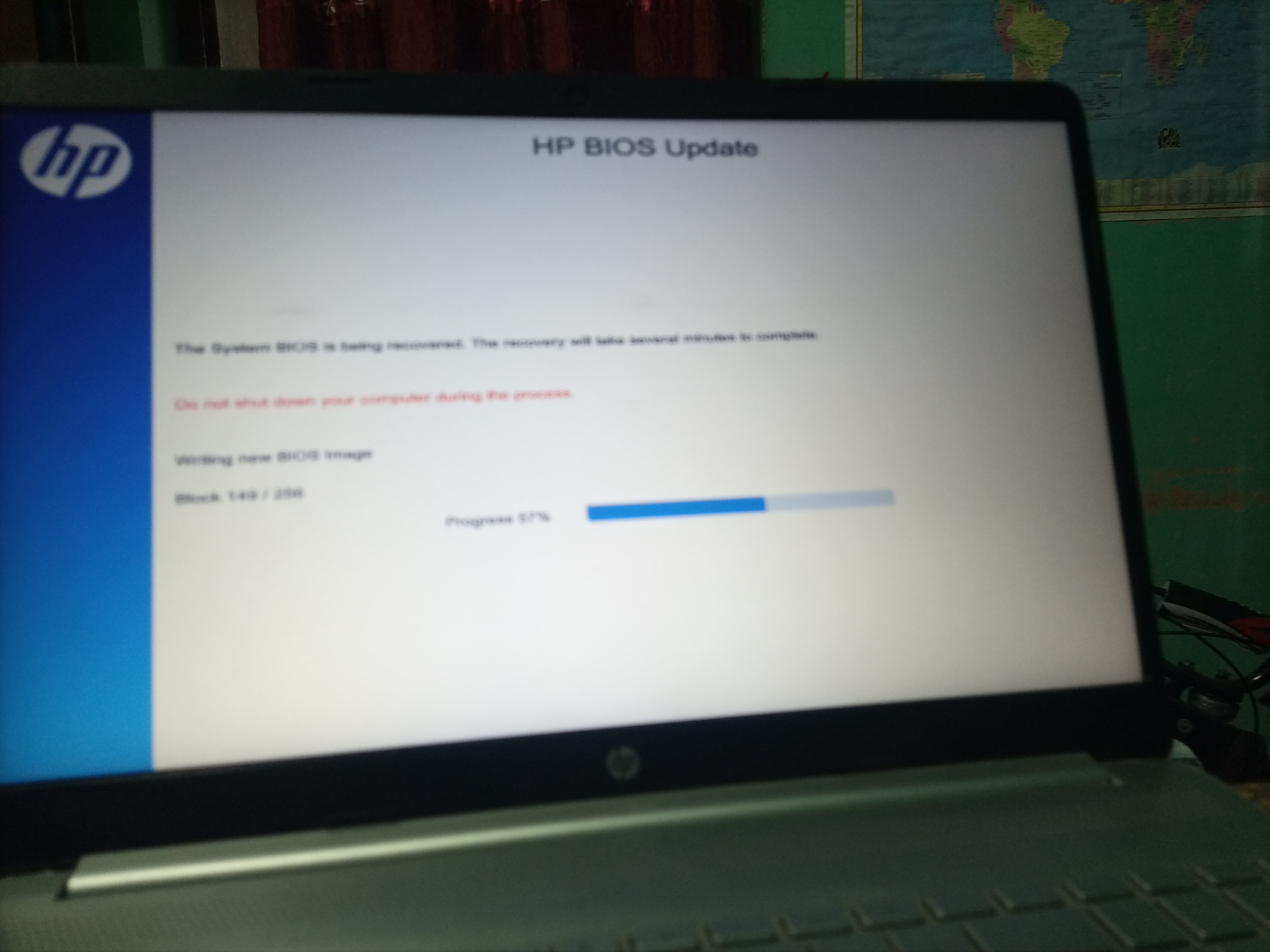 BIOS update got stuck on 57 percent - HP Support Community - 9280546