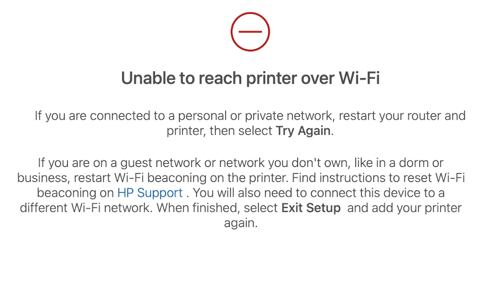 Unable to reach printer over wifi - HP Support Community - 9296121