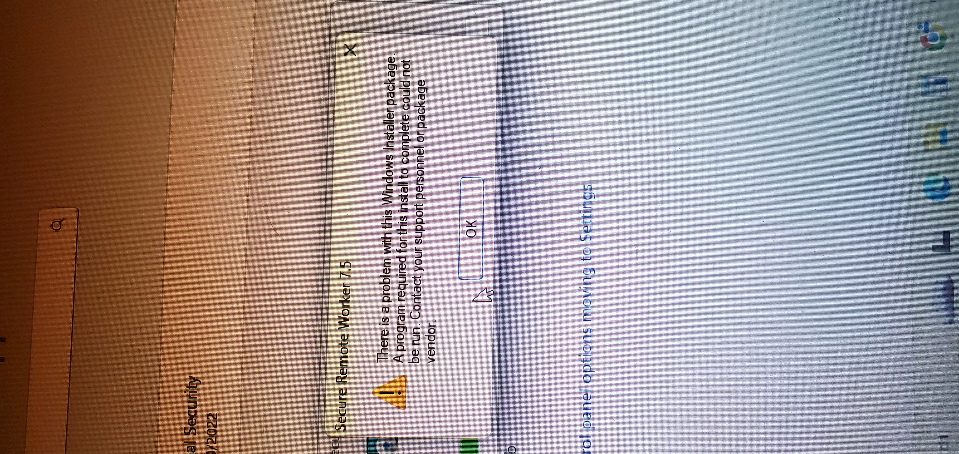 I am getting this error message when trying to uninstall a a... - HP ...