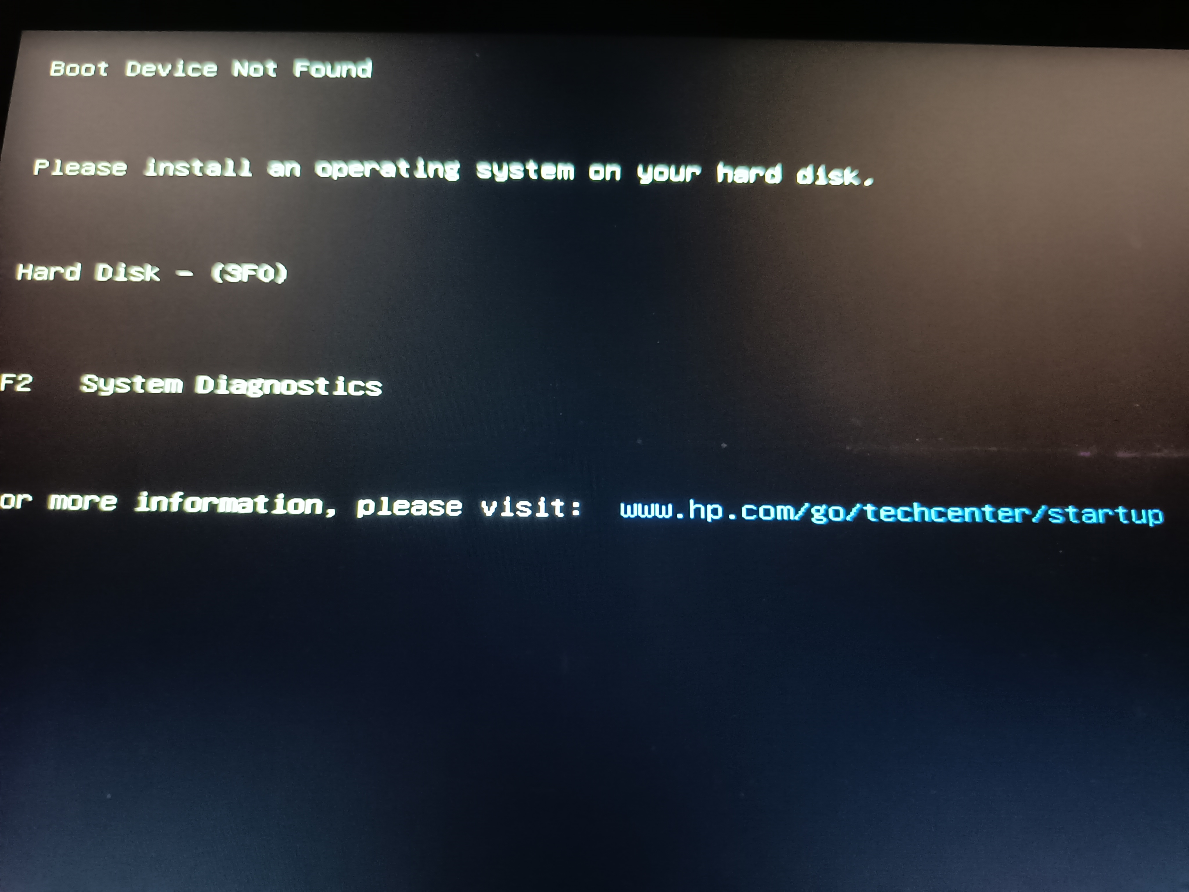 Hard disk - (3F0) on boot up - HP Support Community - 9307322