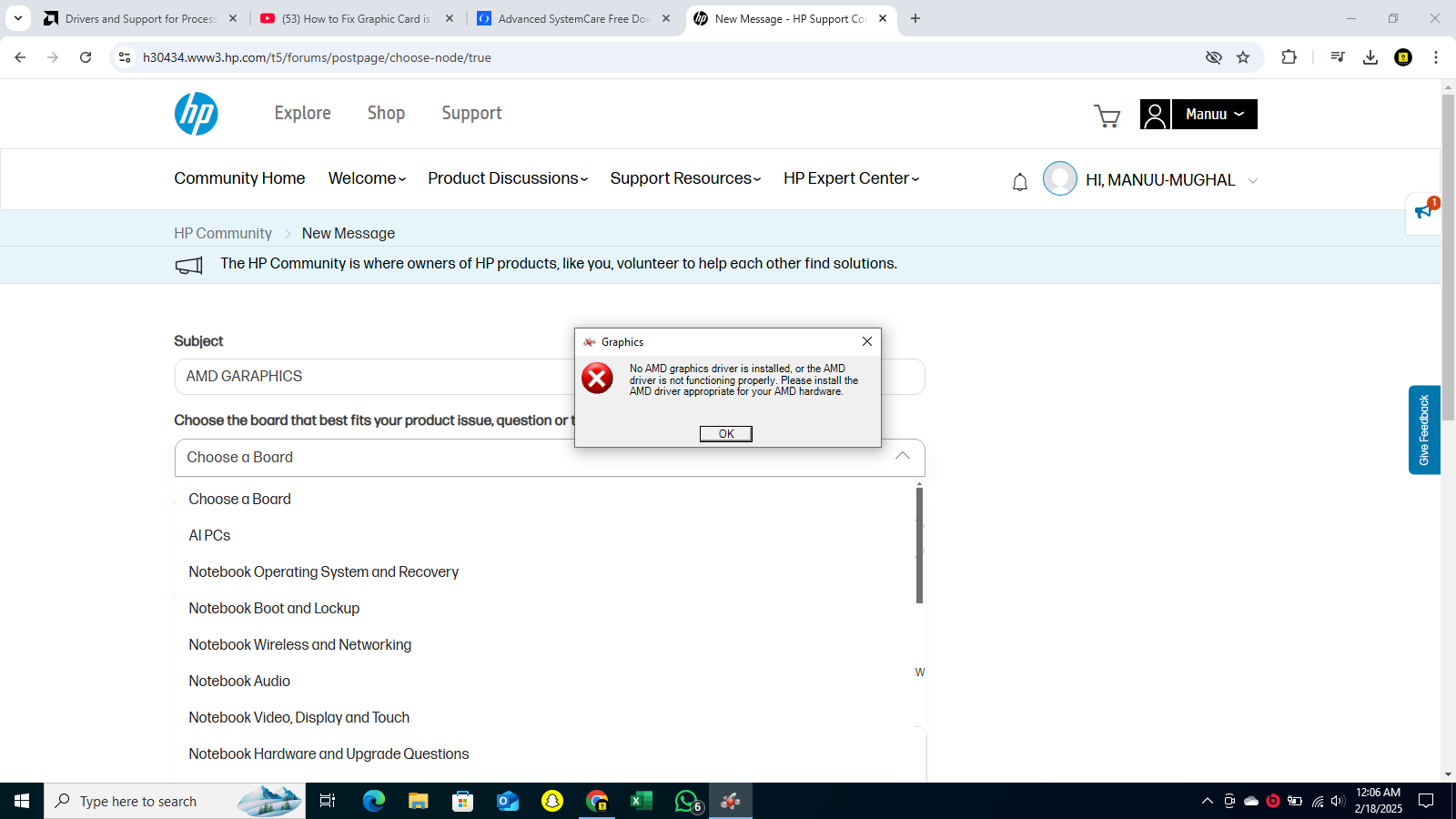 Solved: AMD GARAPHICS - HP Support Community - 9315725
