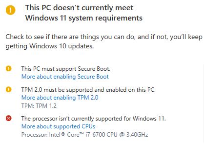 Solved: UPGRADING TO WINDOWS 11 issues with processor Intel(R) Core ...