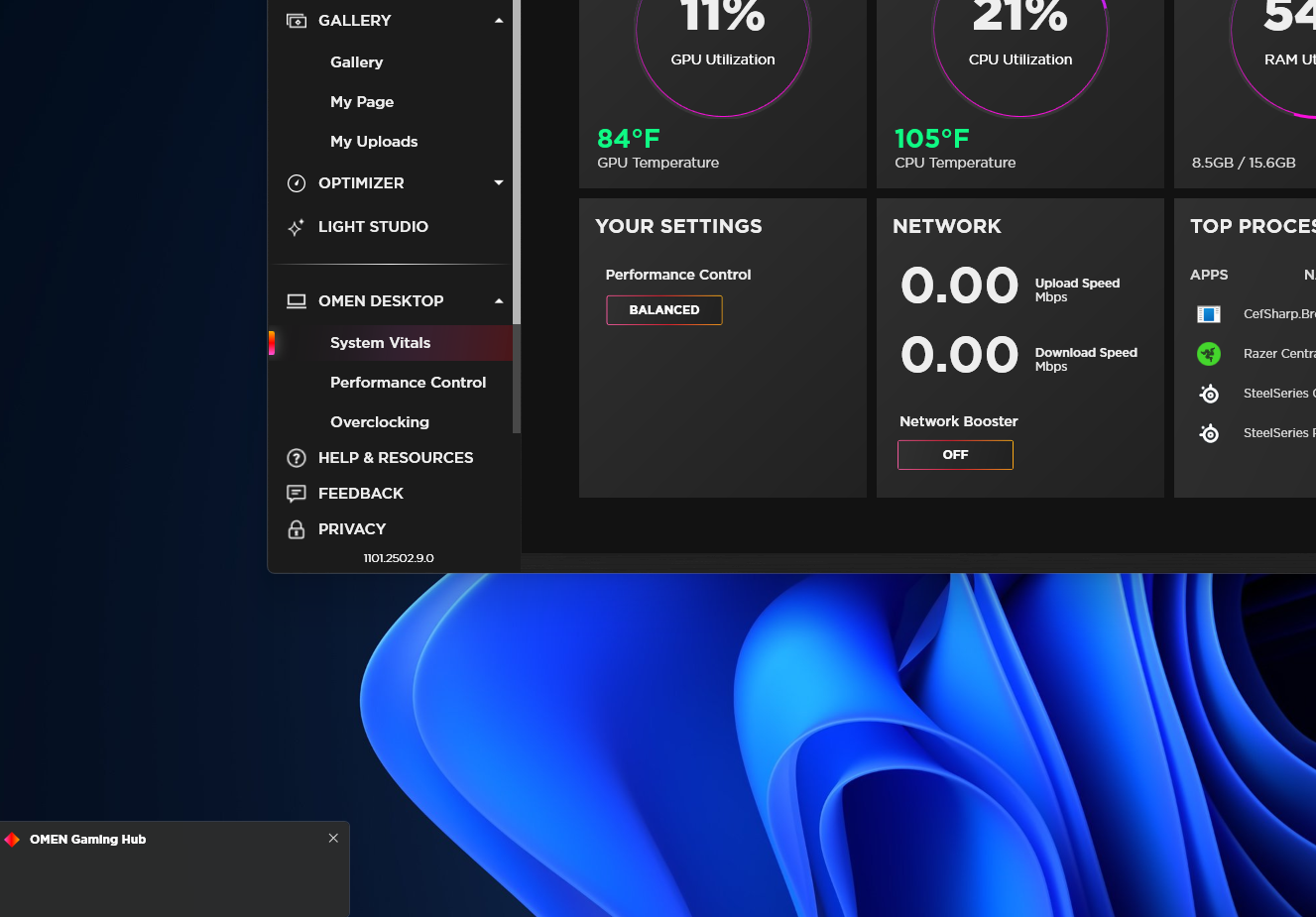 Random OMEN Gaming Hub Tab In Corner - HP Support Community - 9338339