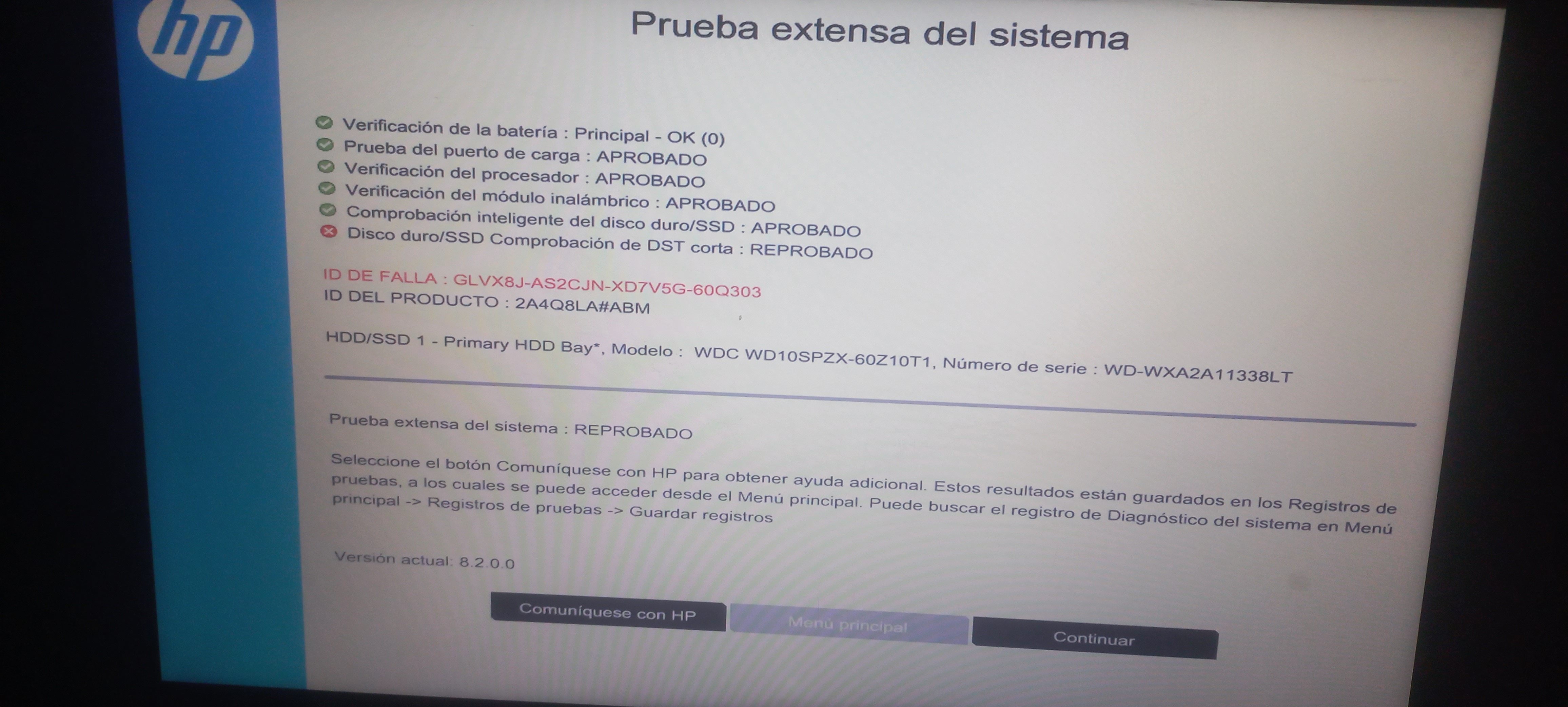 Id de falla: GLVX8J-AS2CJN-XD7V5G-60Q303 - HP Support Community - 9353869