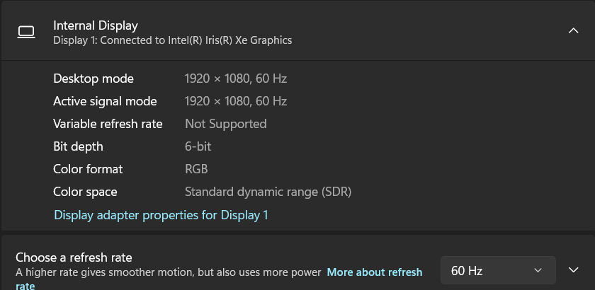 HP envy x360 advanced display settings - HP Support Community - 9354303