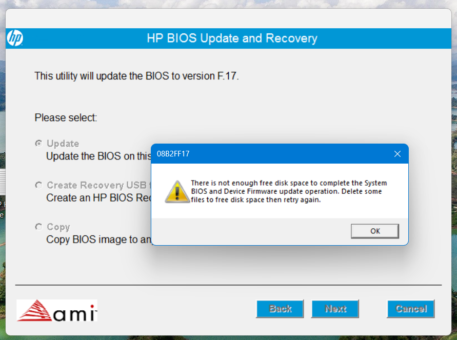 Solved: Can't update BIOS on Laptop - HP Support Community - 9378917