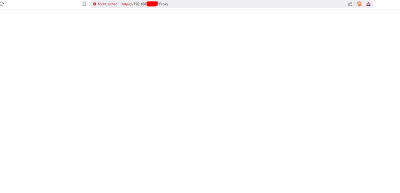 Blank page on /Proxy. Weird because it doesnt say "Not found"
