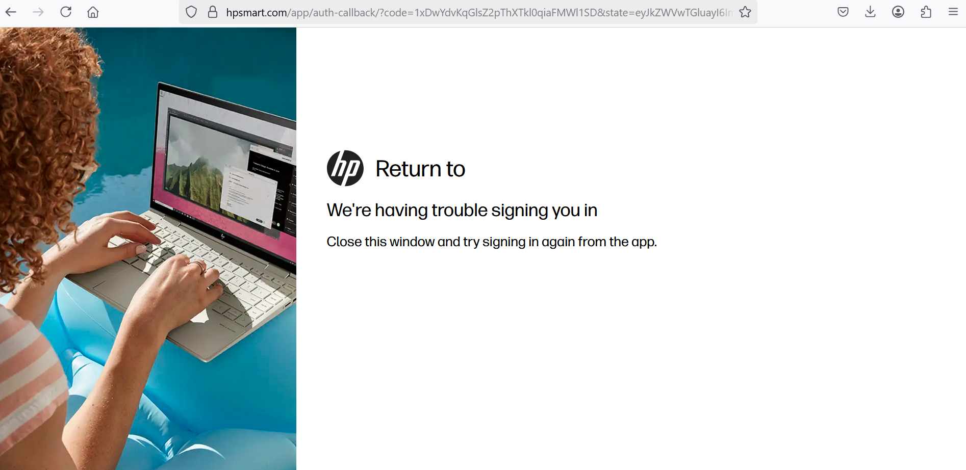 Can not sign in HP smart to use the scan function - HP Support ...