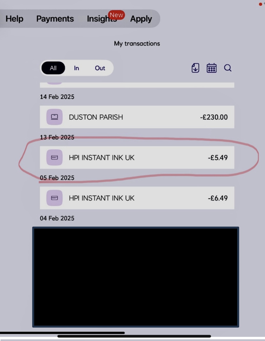 Solved: Instant ink charging issue - HP Support Community - 9415304