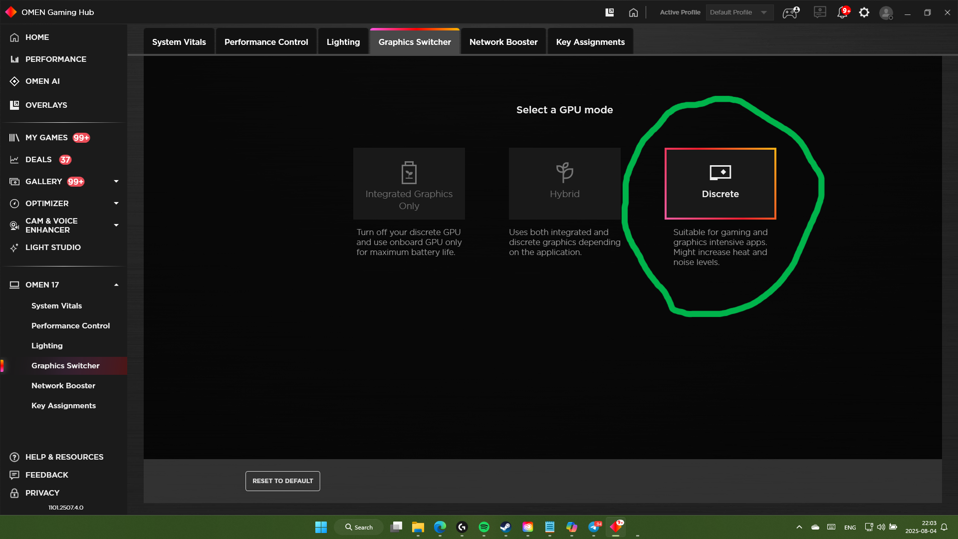 Solved: RTX 4070 Software issue small video memory . - HP Support ...
