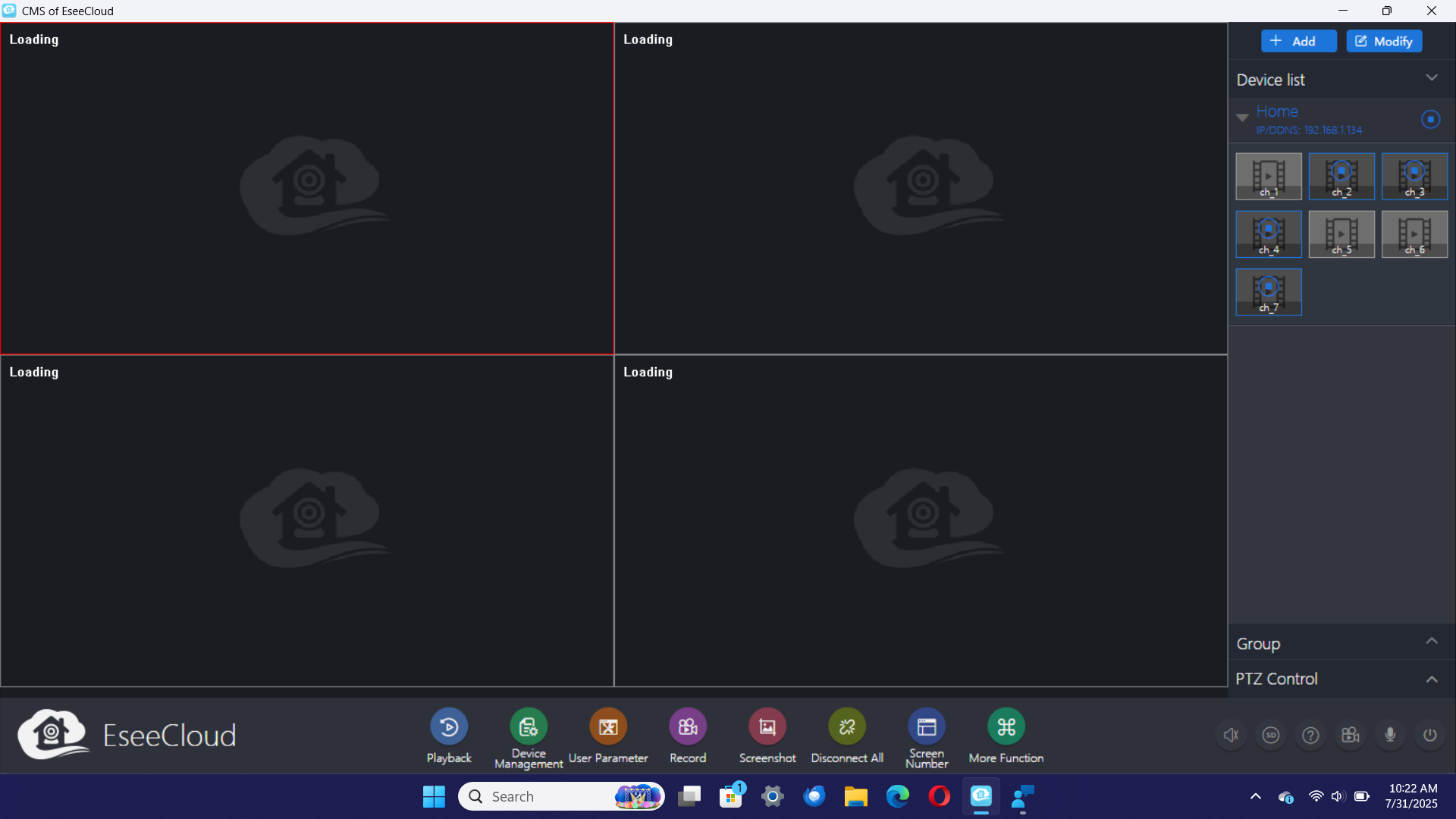 Solved: EseeCloud any version will not show live video from Hiseeu N ...