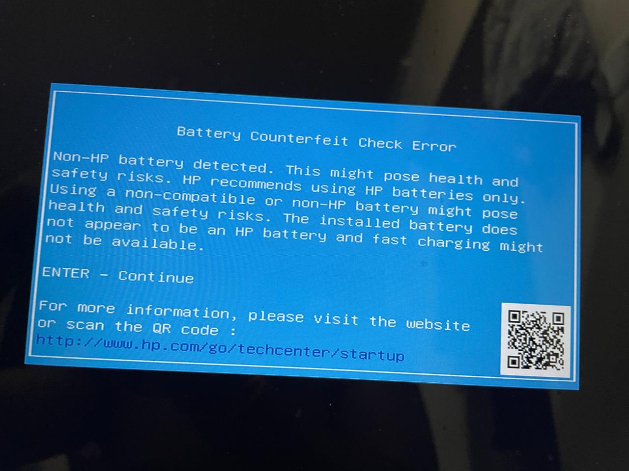 Non HP battery detected - HP Support Community - 9474522