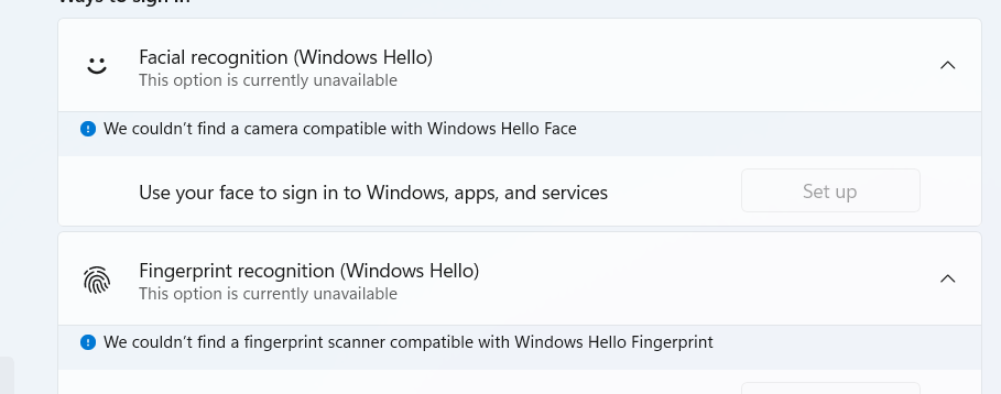 issue with biometric devices - HP Support Community - 9490227