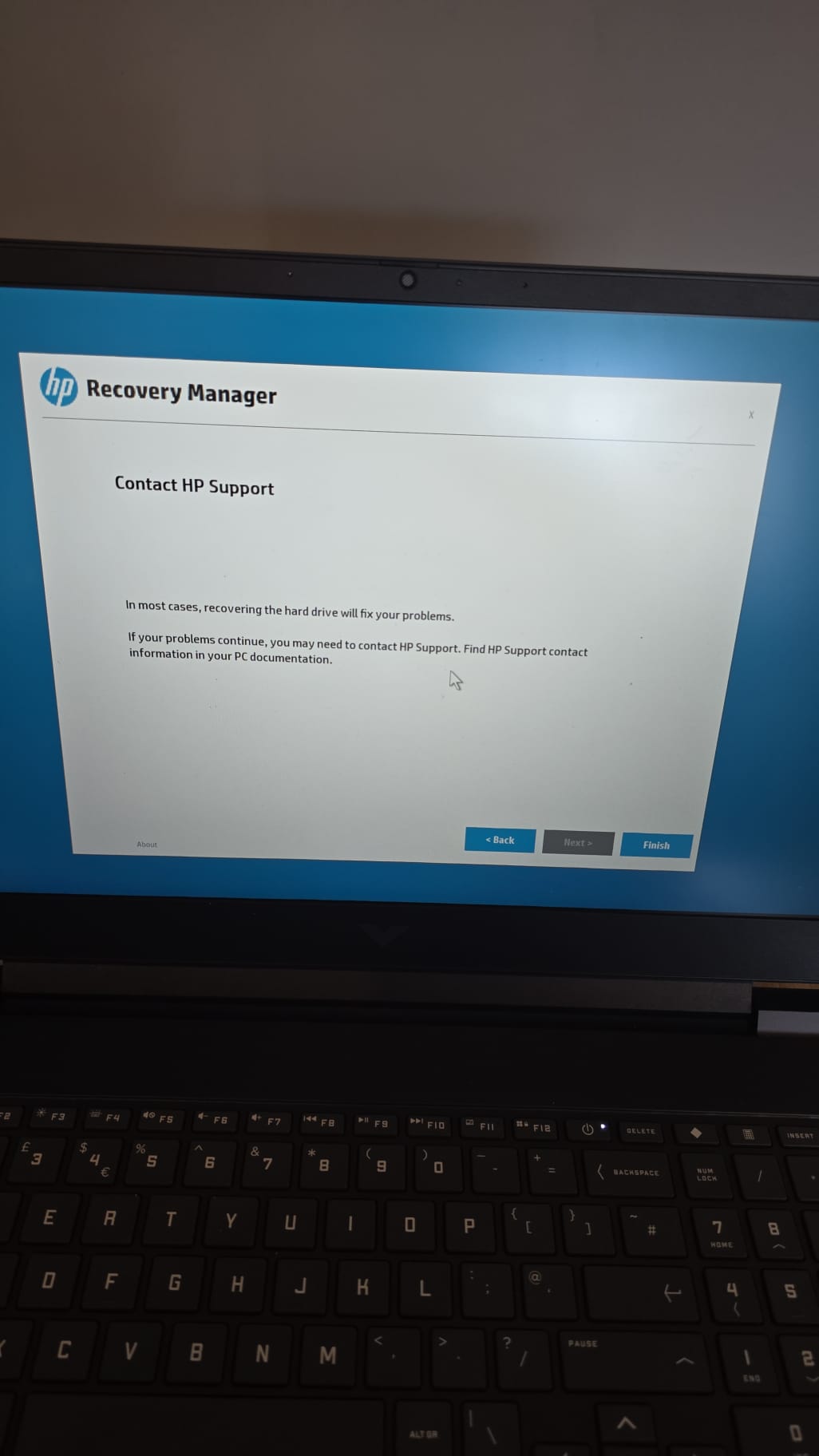 Victus laptop cloud recovery failed - HP Support Community - 9504346