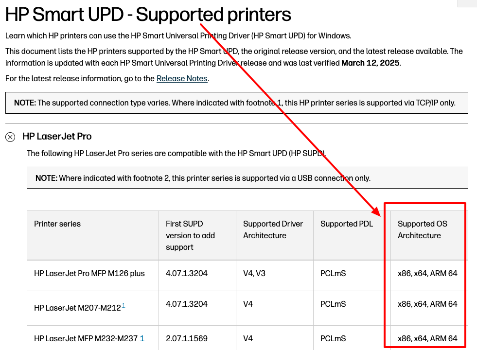 Is there a list of new printers that come with a driver for ... - HP ...
