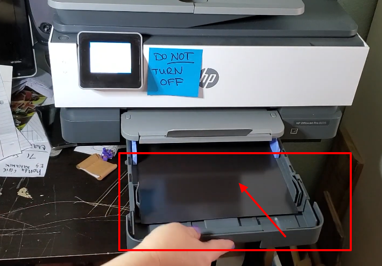 It is printing on the bottom side of the paper, not the top. - HP ...