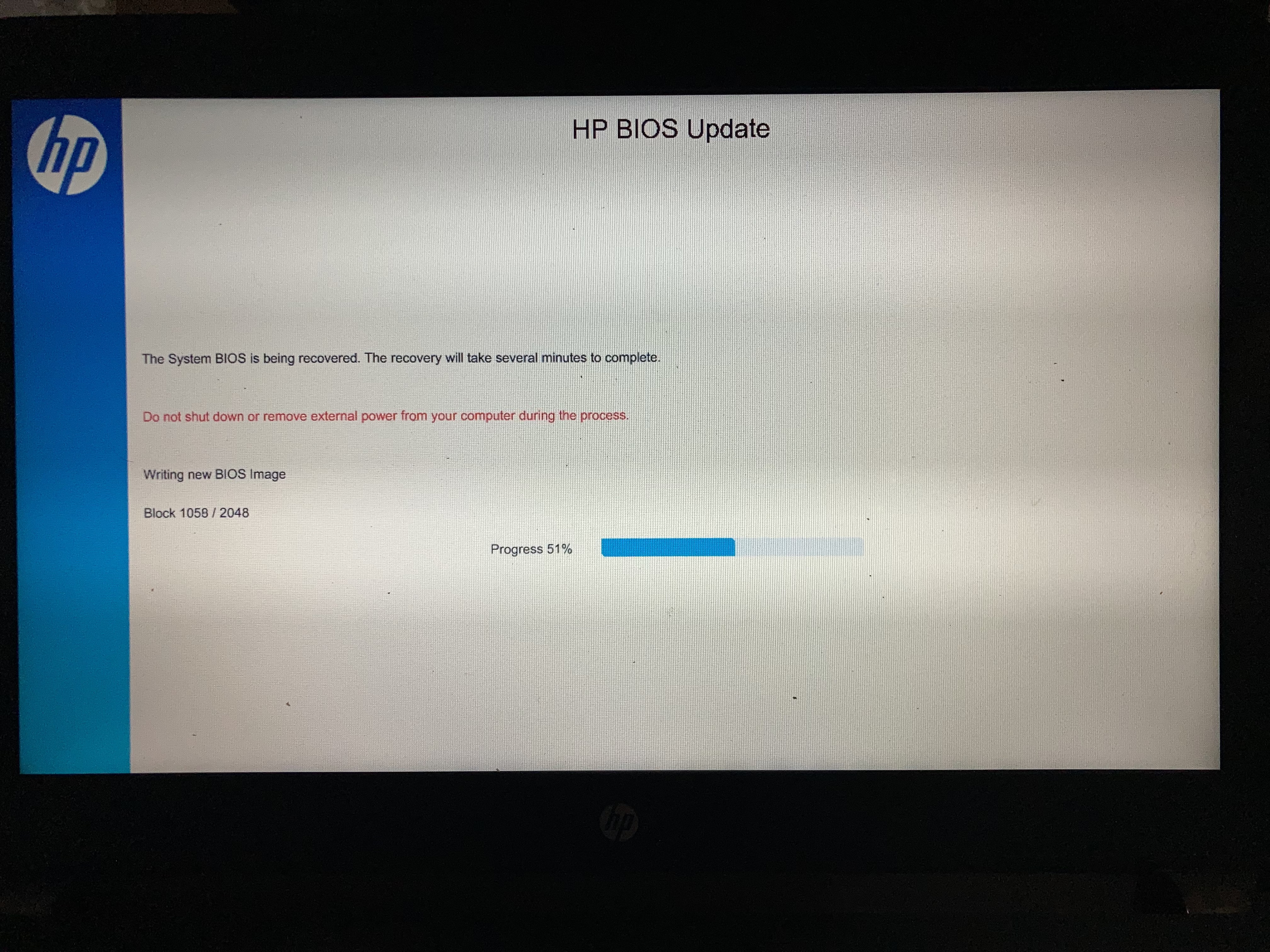 Hp 240 G6 Bios update failed and loop in black screen - HP Support ...