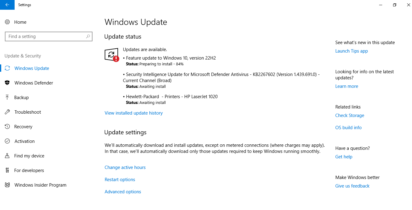 Windows update issuse - HP Support Community - 9528228