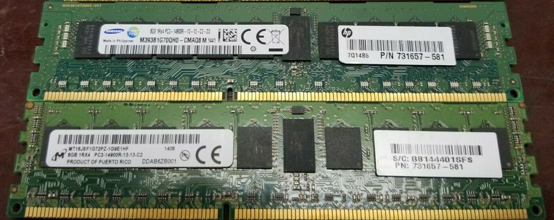Same memory was used in HP/ IBM/ Lenovo/ Dell servers