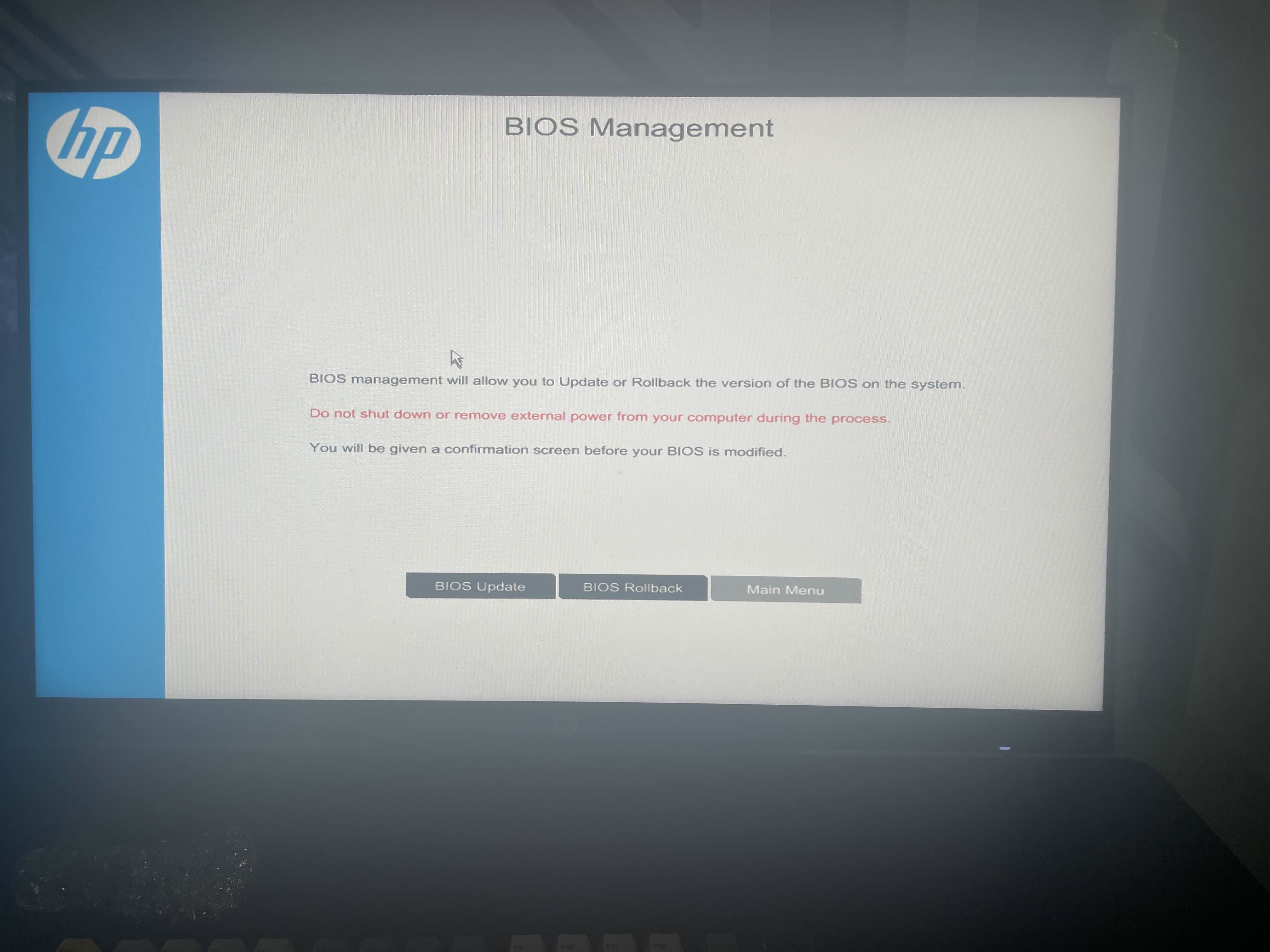 BIOS ISSUE - HP Support Community - 9584903