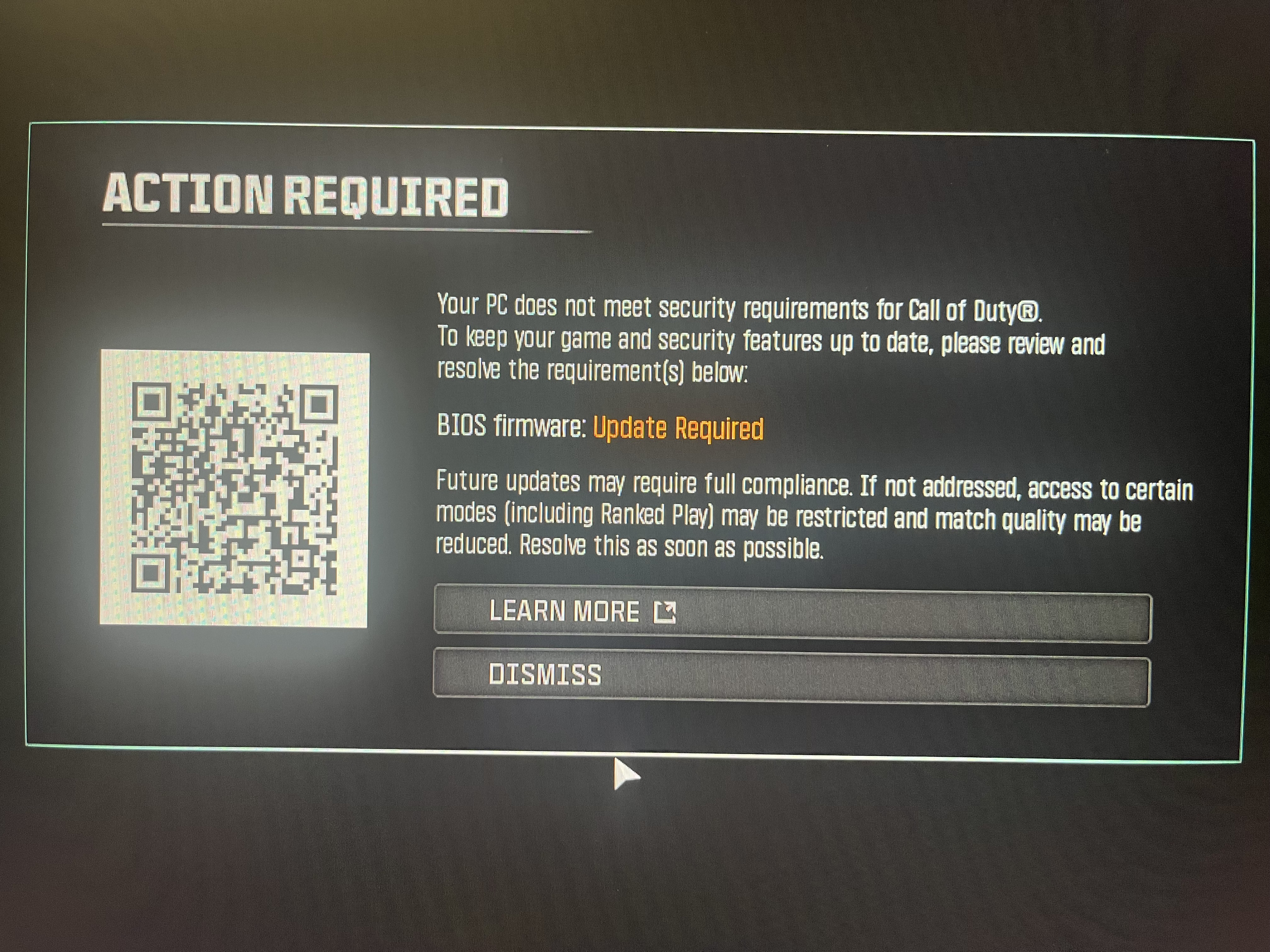 Need BIOS update because my current one doesn't meet COD exp... - HP ...