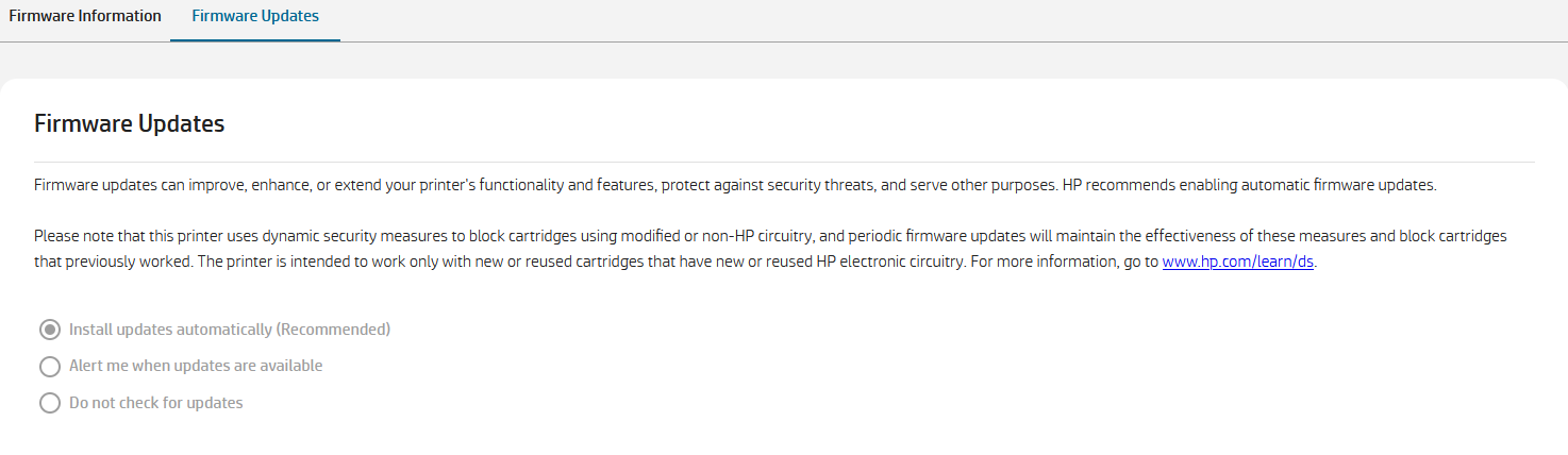 Auto Firmware Updates - unable to turn off!! - HP Support Community ...