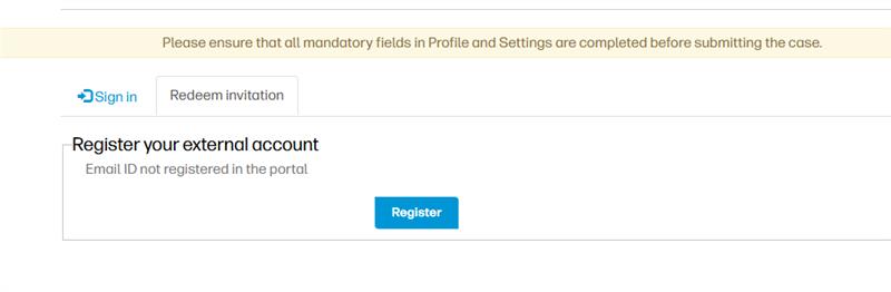 Unable to create case and stuck into the register page - HP Support ...