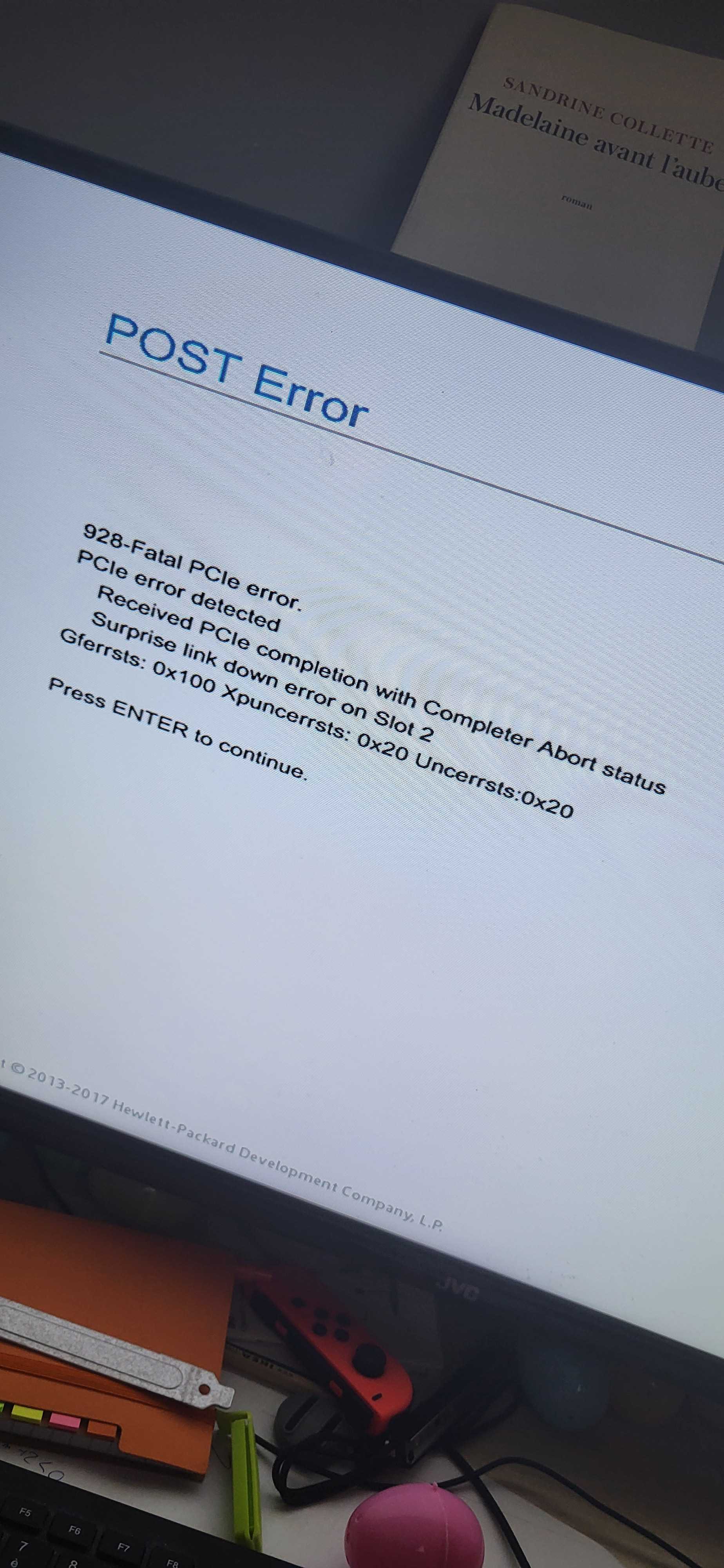 928 Fatal PCIe Error - HP Support Community - 9650439