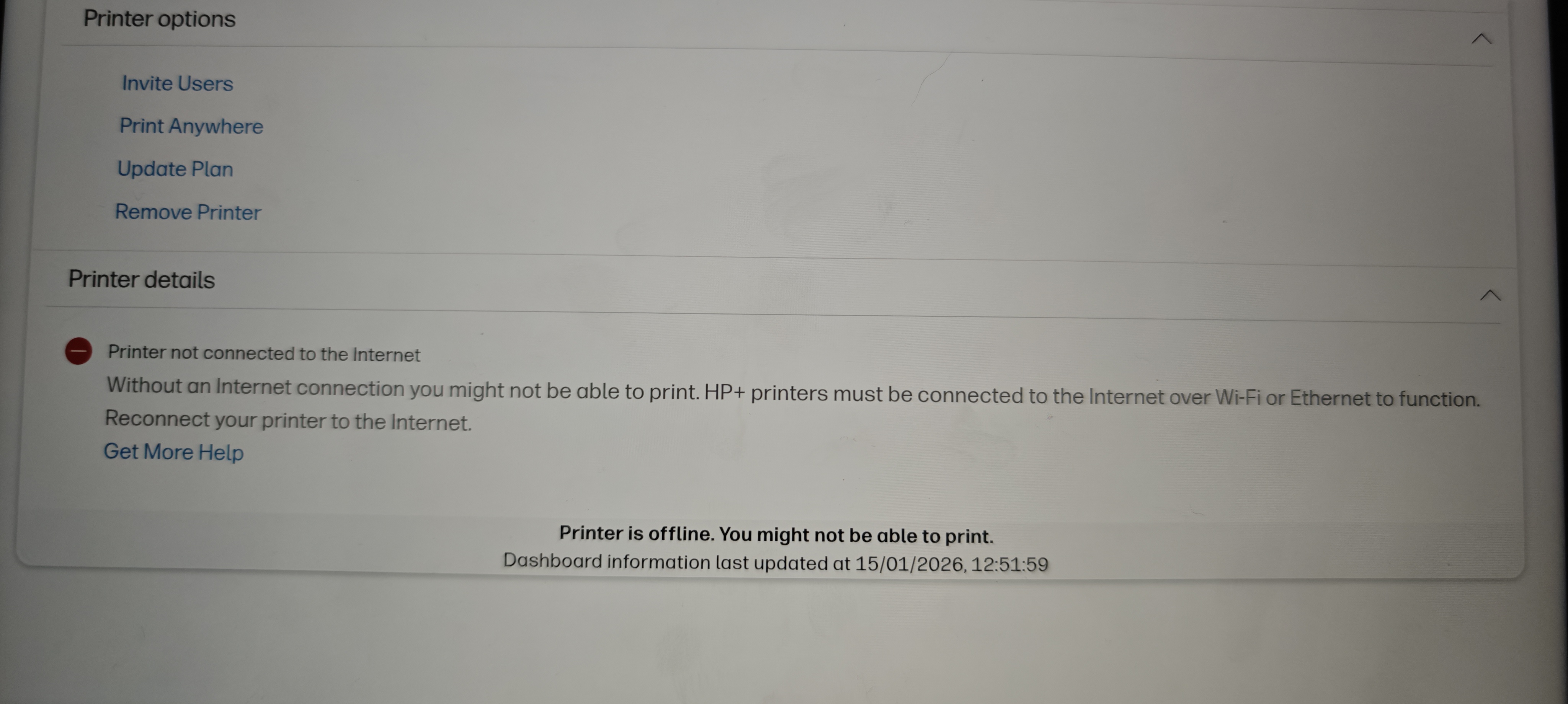 Printer not connected to WiFi - HP Support Community - 9654951