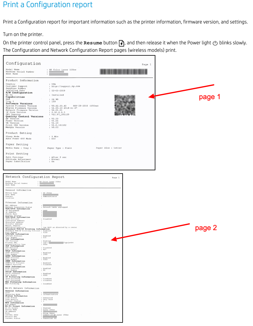 HP Color Laser 150nw ID und Passwort - HP Support Community - 9656645