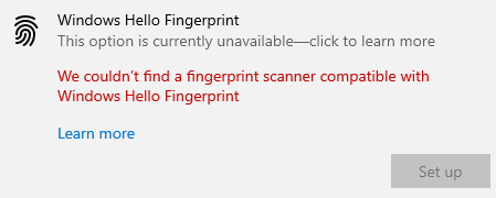 Windows Hello fingerprint is not detecting any biometric dev... - HP ...