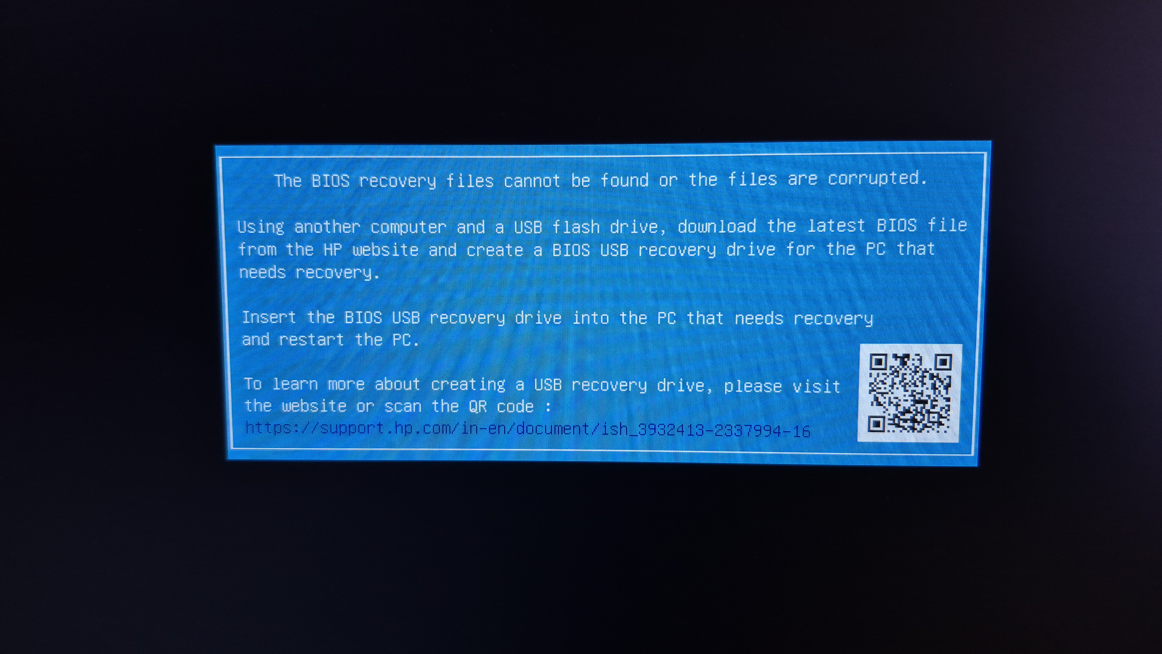 BIOS recovery not working - HP Support Community - 9664106