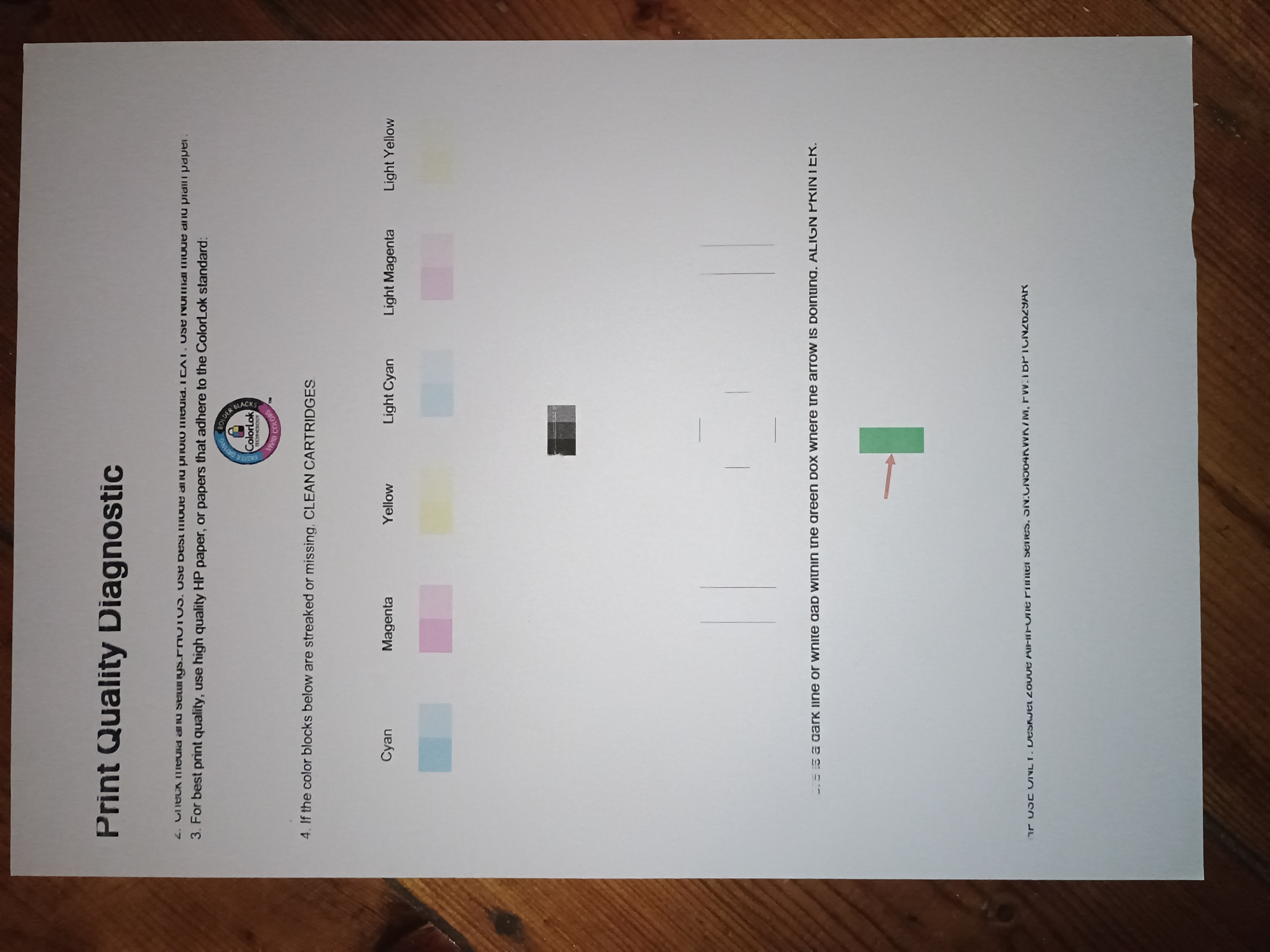 Print quality issue - horizontal streaks missing and fuzzy b... - HP ...